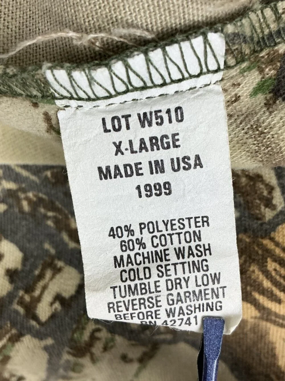 Vintage Rattlers Brand Men's Cargo Pants Camo Hunting XL Y2K Made in USA.